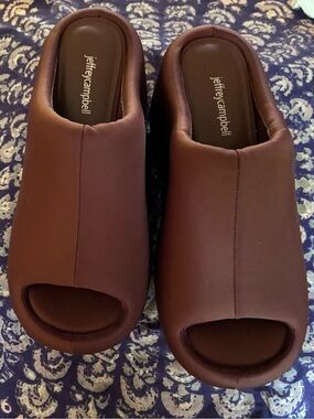 Jeffrey Campbell Brown Platform Cruiser Sandals Size 10